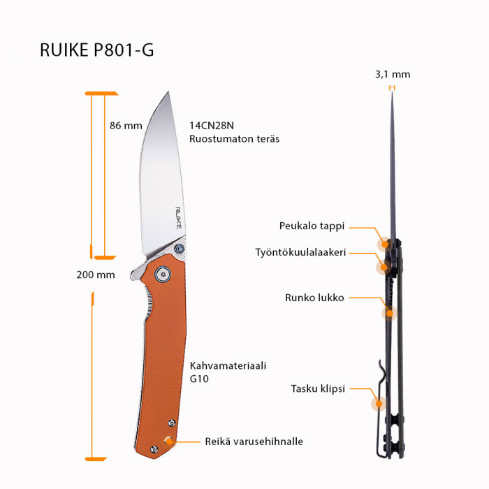 Taittoveitsi RUIKE P801-G