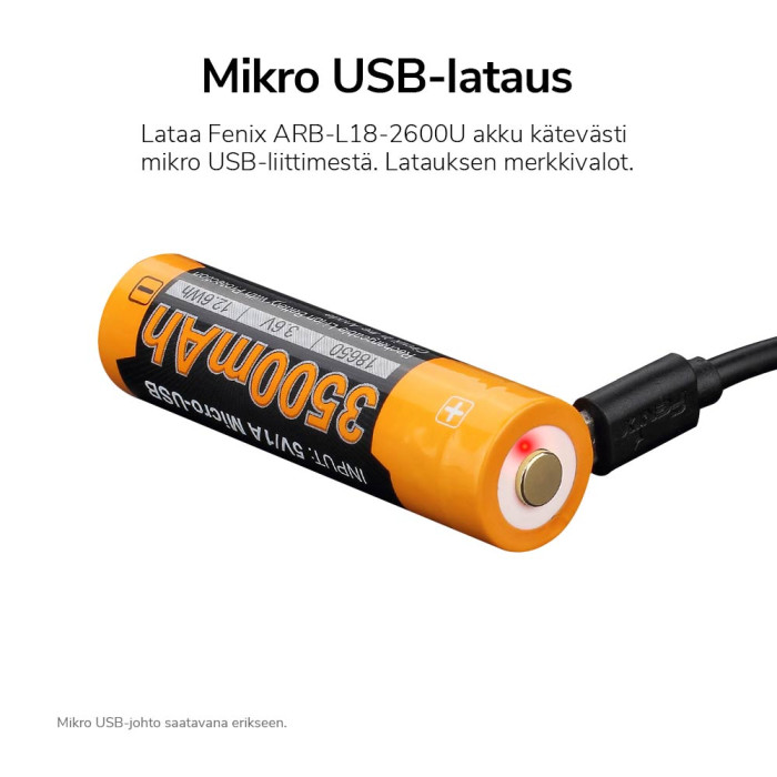 Akkuparisto Fenix ARB-L18-3500U 18650 USB