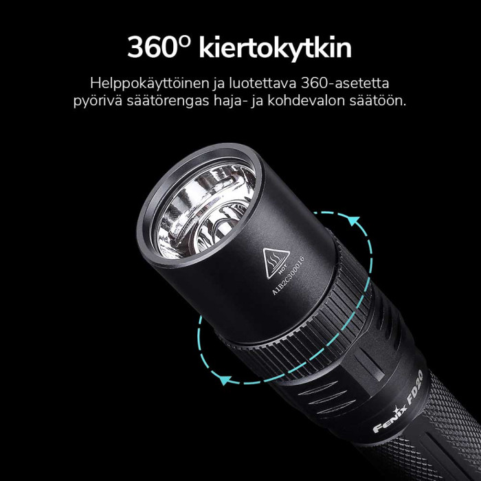 Taskulamppu Fenix FD20 säädettävällä valokeilalla, 350 lm -  POISTUNUT