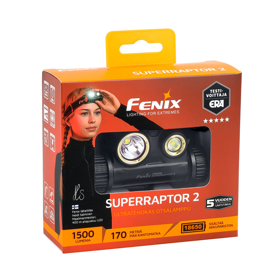 Otsalamppu Fenix HM65R SUPERRAPTOR 2 kylmänkestävällä -40°C lisäakulla - POISTUNUT