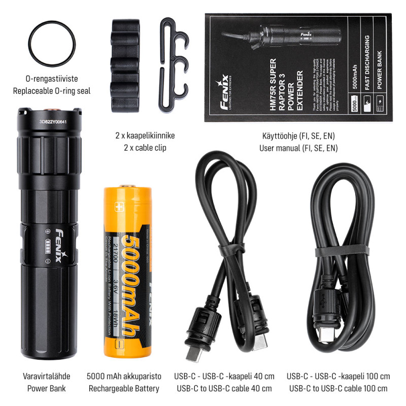 HM75R SUPERRAPTOR3 POWER EXTENDER, 5000 mAh